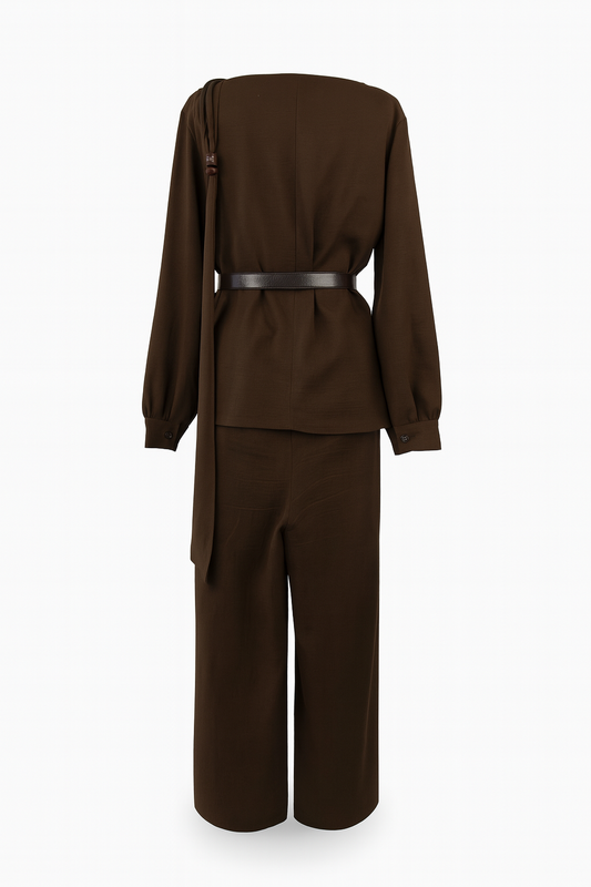 Three- Piece Set with Beaded Shawl